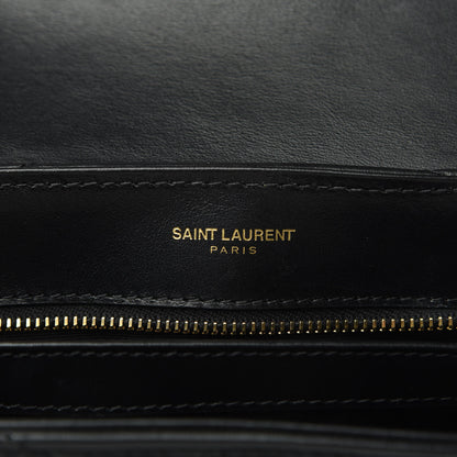Saint Laurent Calfskin Y Quilted Monogram Toy Loulou Crossbody Bag Black 8 of 9