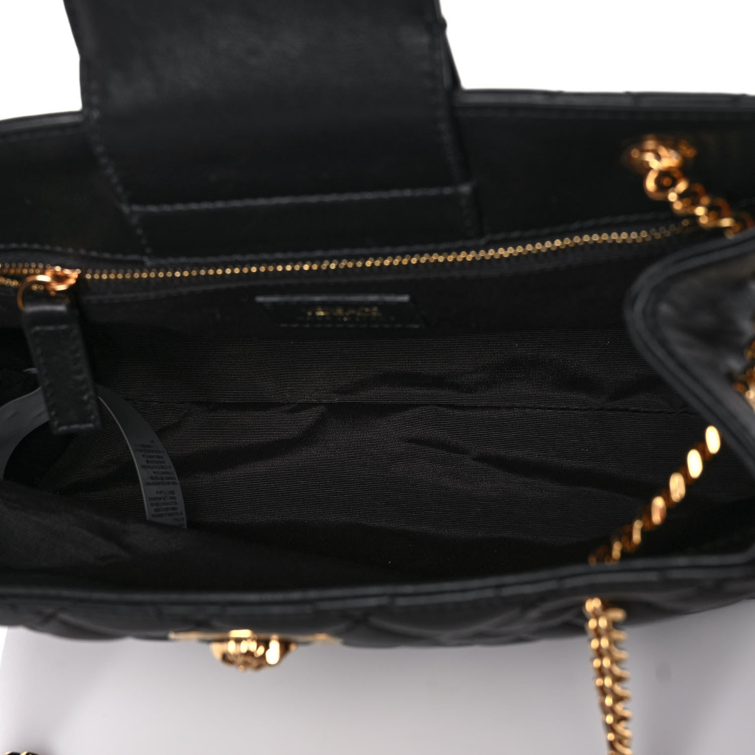 Versace Nappa Quilted Medusa Chain Shoulder Bag Black 5 of 11
