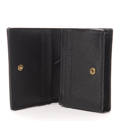 Gucci Pebbled Calfskin Animalier Card Case Black 5 of 8