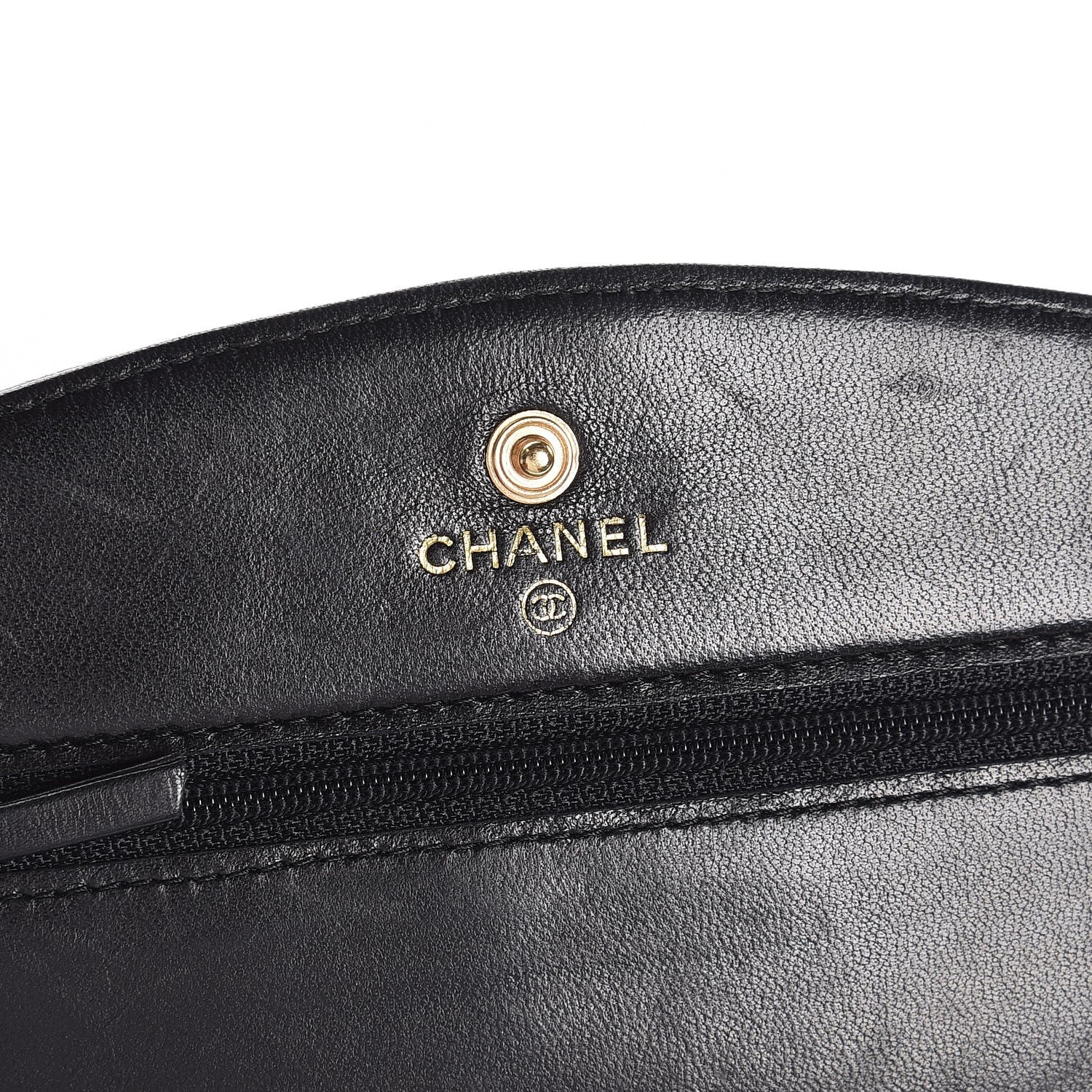 Chanel Caviar Timeless CC Wallet On Chain WOC Black 6 of 9