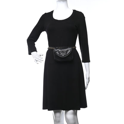 Chanel Lambskin CC Flap Waist Chain Belt Bag Black 2 of 15