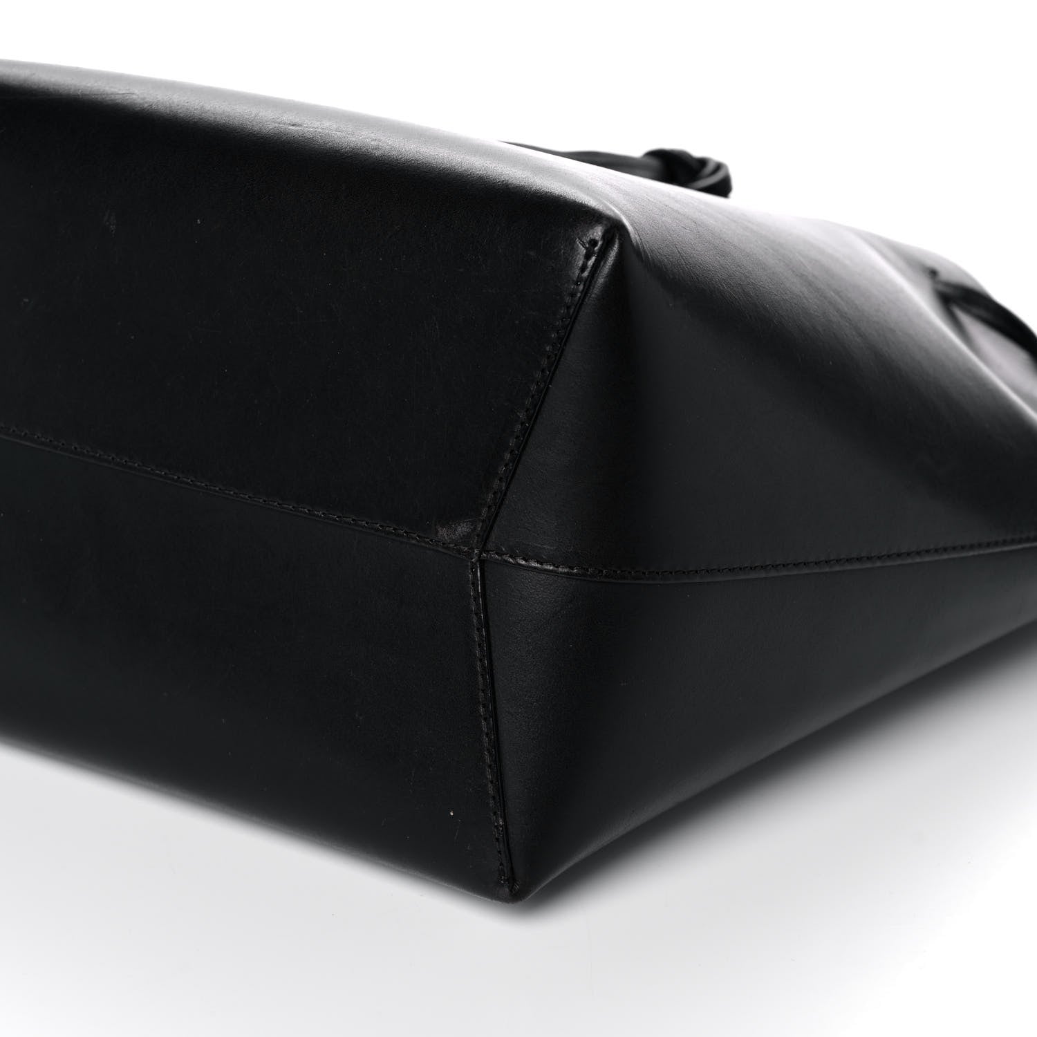 Mansur Gavriel Vegetable Tanned Calfskin Bucket Bag Black Marina 9 of 13