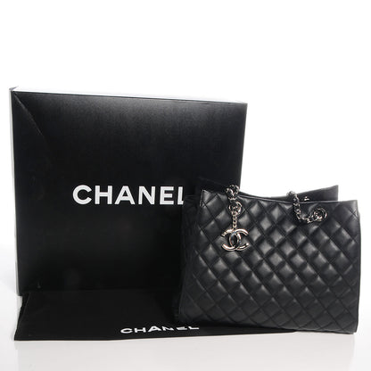 Chanel Calfskin Quilted Chic and Soft Large Shopping Tote Black 5 of 8
