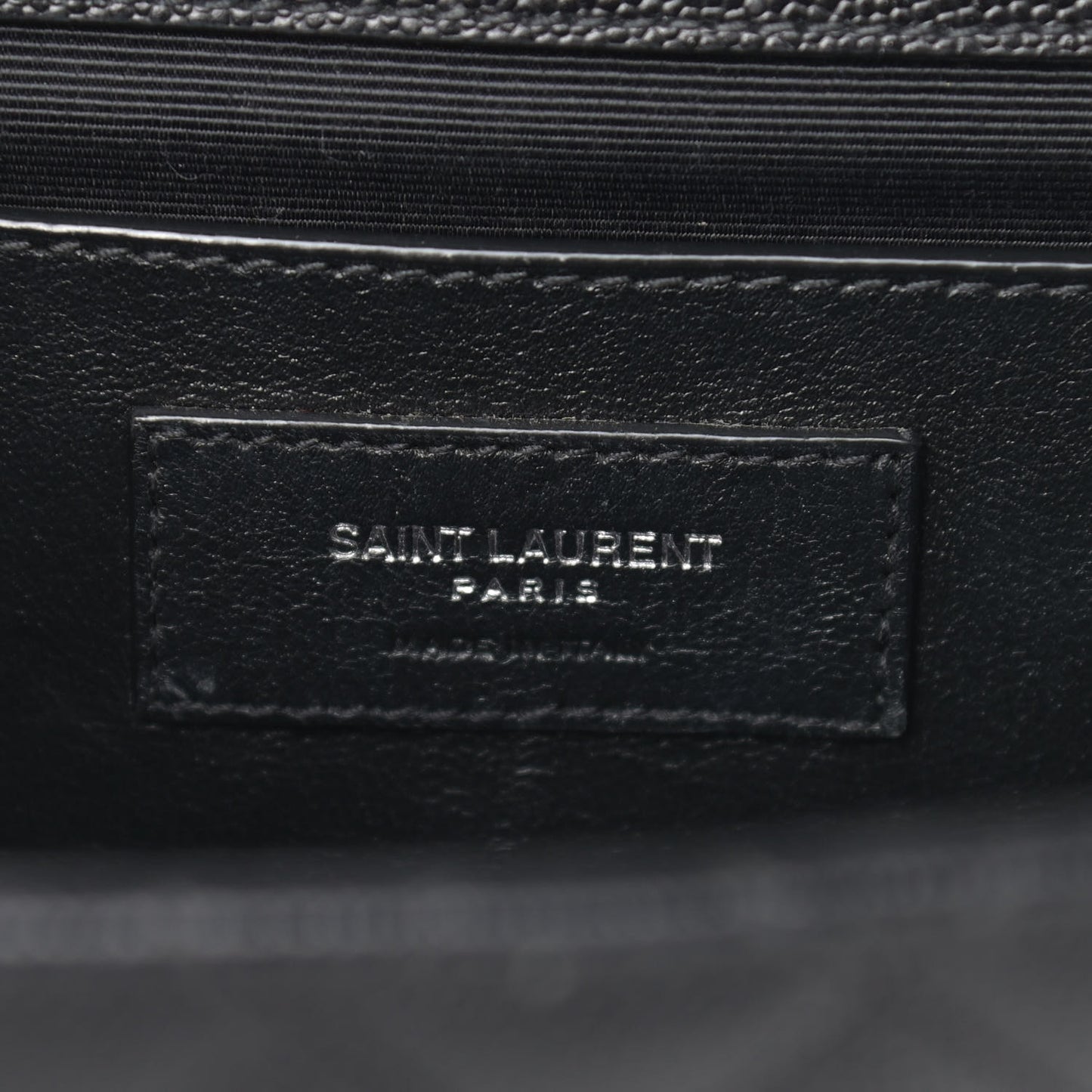 Grain De Poudre Textured Mixed Matelasse Triquilt Medium Monogram Satchel Black