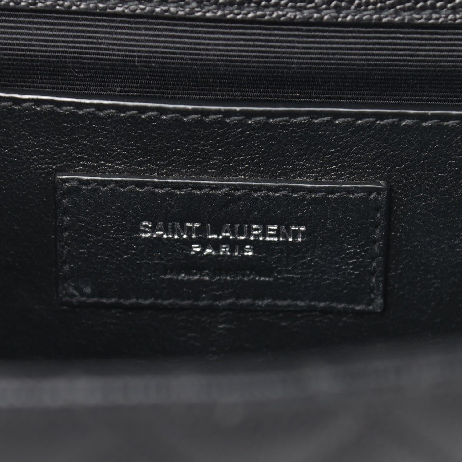 Saint Laurent Grain De Poudre Textured Mixed Matelasse Triquilt Medium Monogram Satchel Black 7 of 10