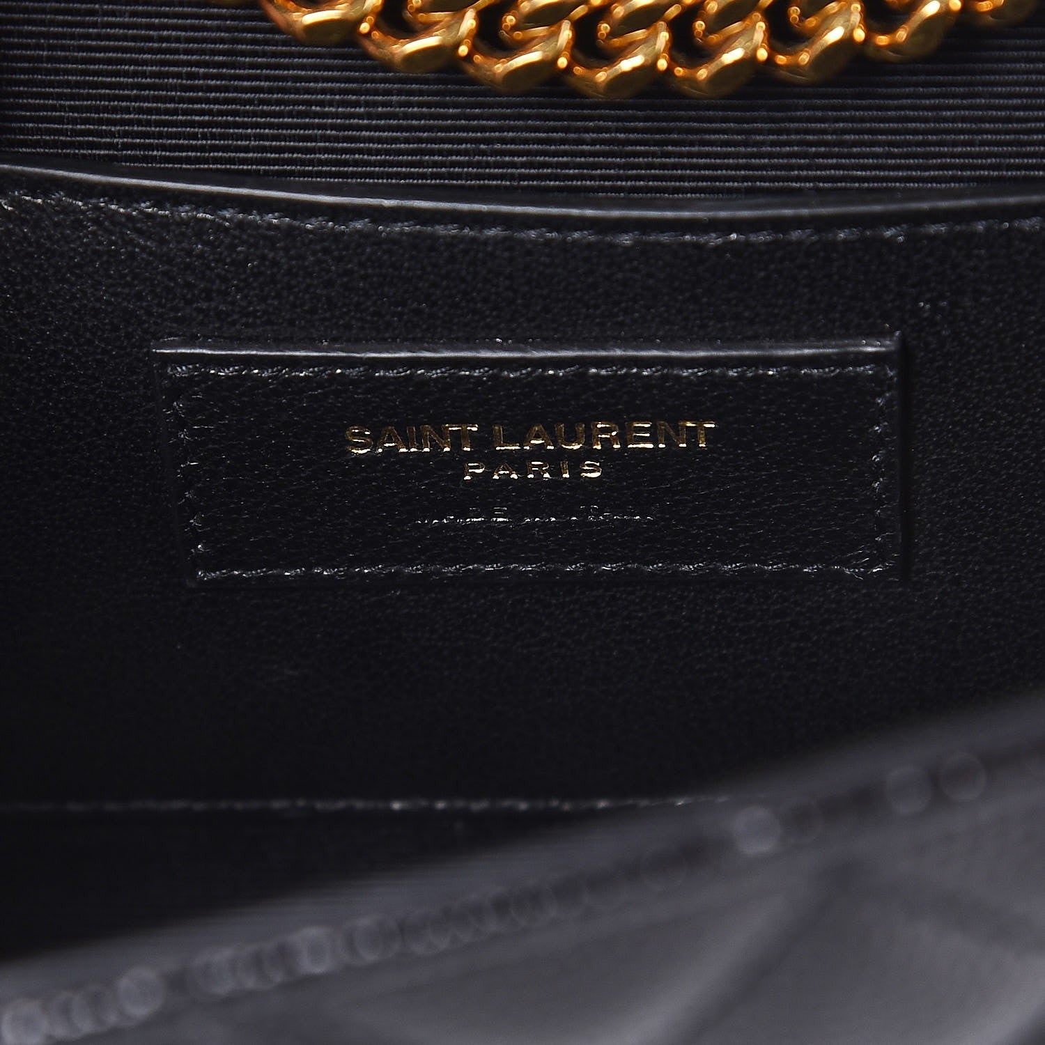 Saint Laurent Grain De Poudre Textured Mixed Matelasse Triquilt Small Monogram Satchel Black 6 of 7