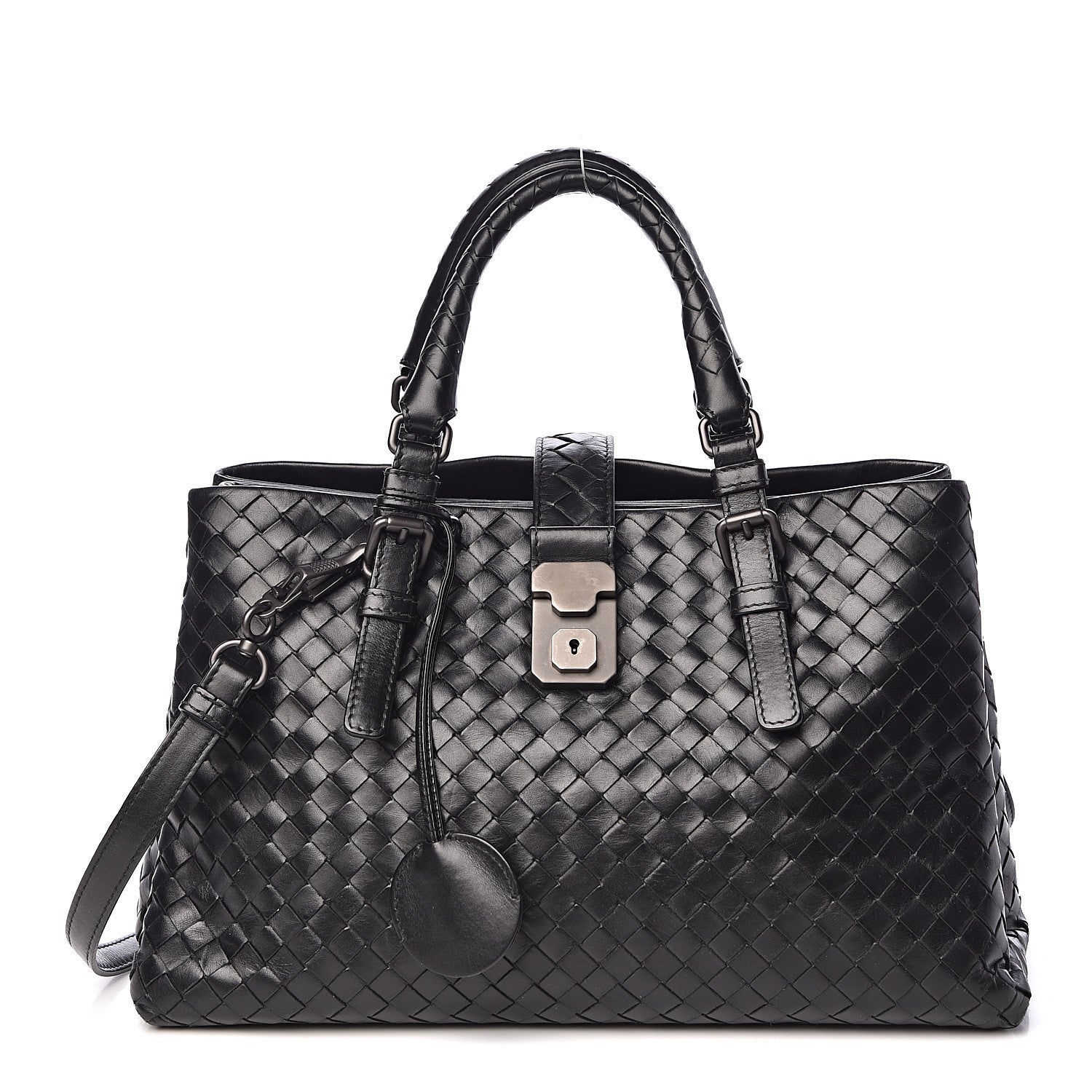Bottega Veneta Light Calf Intrecciato Small Roma Black 1 of 15
