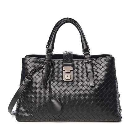 Bottega Veneta Light Calf Intrecciato Small Roma Black 1 of 15