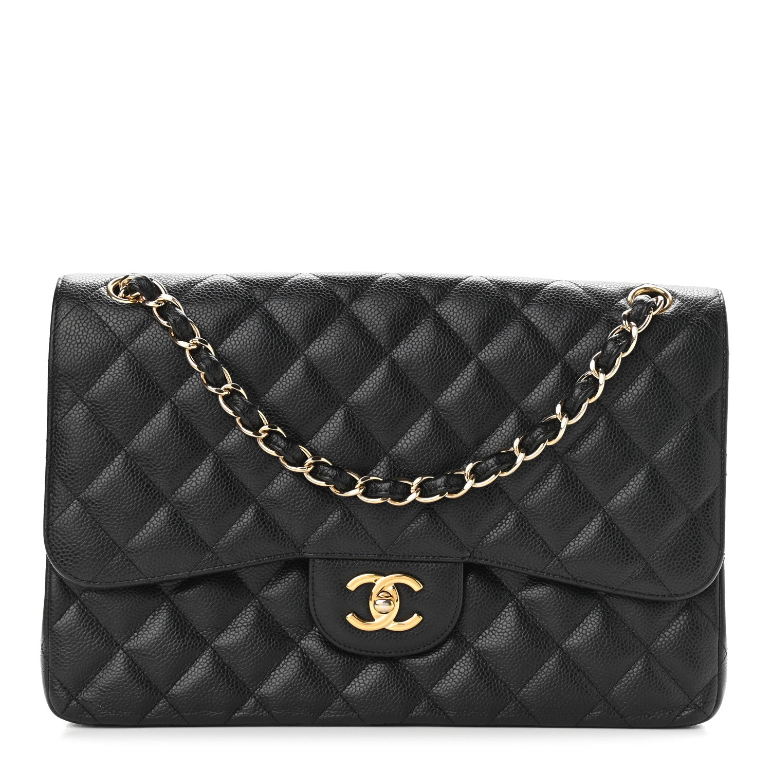 Chanel Caviar Quilted Jumbo Double Flap Black 1 of 14