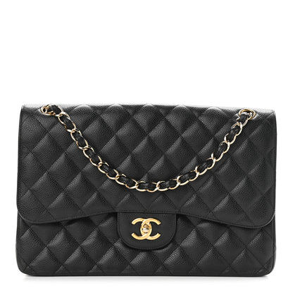 Chanel Caviar Quilted Jumbo Double Flap Black 1 of 14
