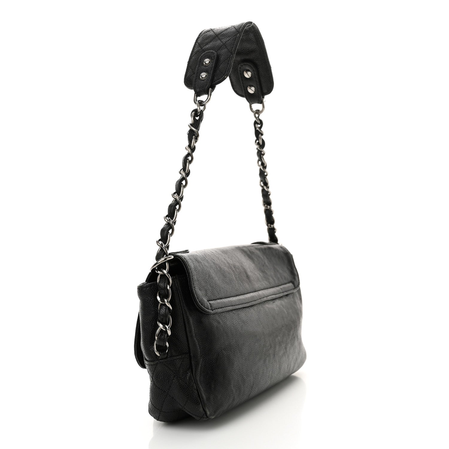Chanel Glazed Caviar Small Pocket In The City Shoulder Bag Black 3 of 16