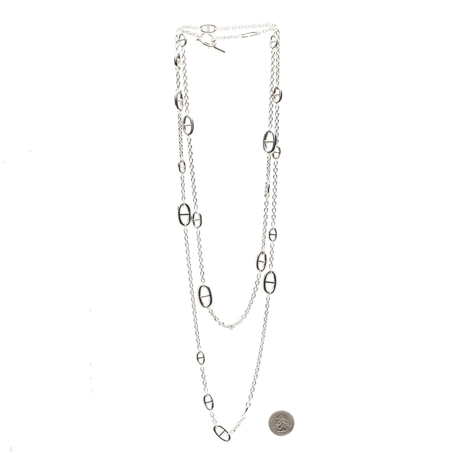 Hermes Sterling Silver Farandole Necklace 120 3 of 6