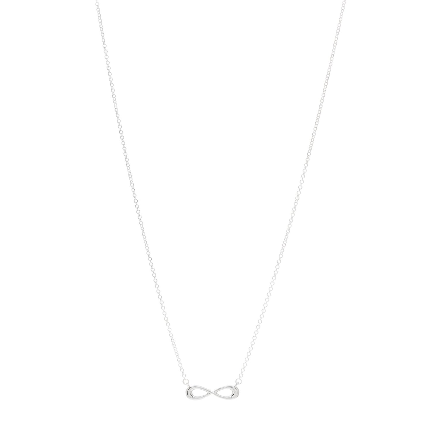 Sterling Silver Mini Infinity Pendant Necklace