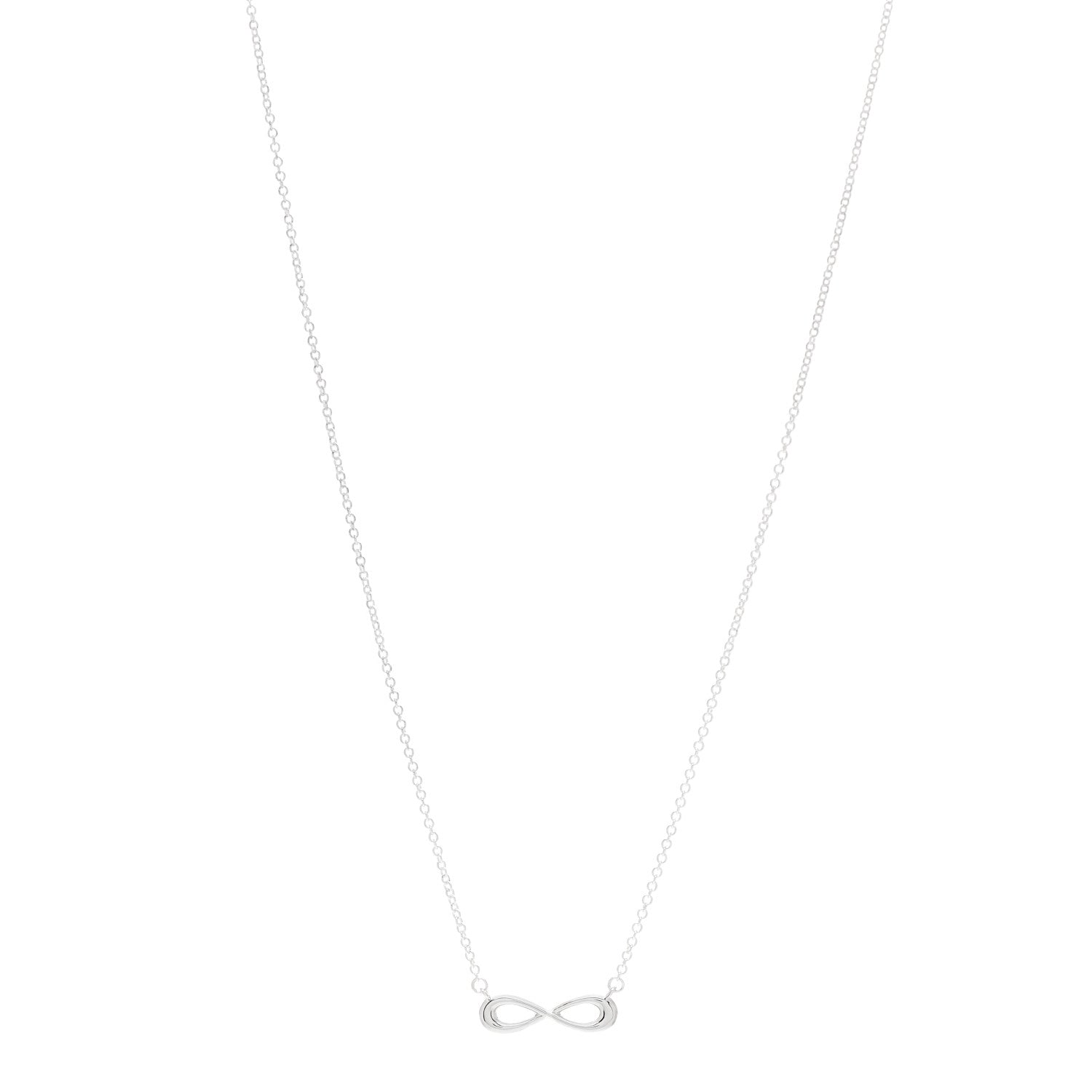 Tiffany Sterling Silver Mini Infinity Pendant Necklace 1 of 6