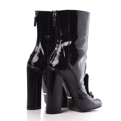 Gucci Patent Twiggy Horsebit Boot 36.5 Black 4 of 12