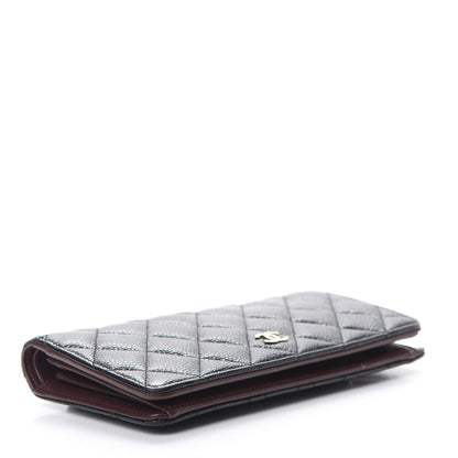 Chanel Caviar Quilted Yen Wallet Black 5 of 12