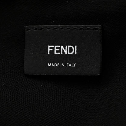 Fendi Nylon Calfskin Shearling Emoticon Backpack Black 6 of 11