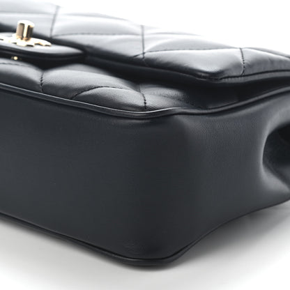 Chanel Lambskin Quilted Easy Carry Flap Navy 9 of 9