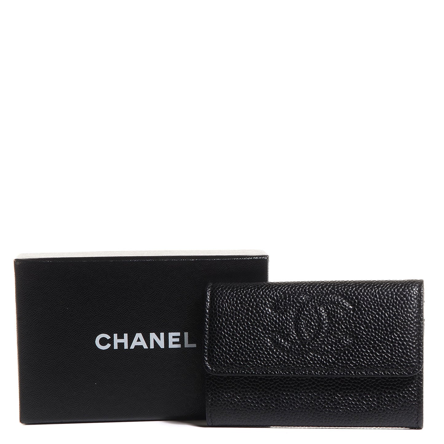 Caviar Timeless CC Flap Card Holder Black