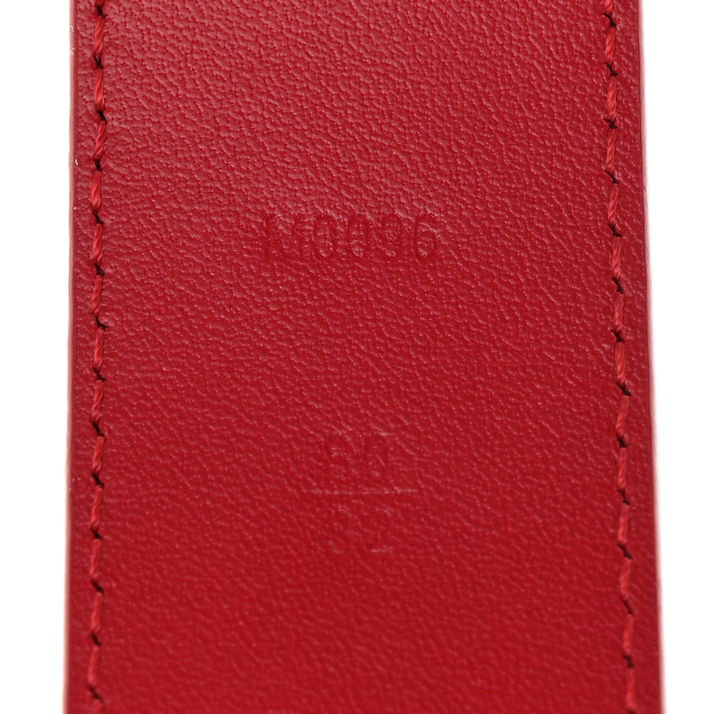 Calfskin 35mm LV New Wave Belt 80/32 Red