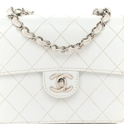Chanel Caviar Quilted Mini Square Flap White 9 of 13