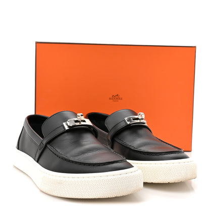 Hermes Calfskin Game Slip On Sneakers 38 Black 11 of 11