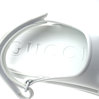 Gucci Soft Rubber Horsebit Touch Womens Strapped Sandals 38 Great White 9 of 11