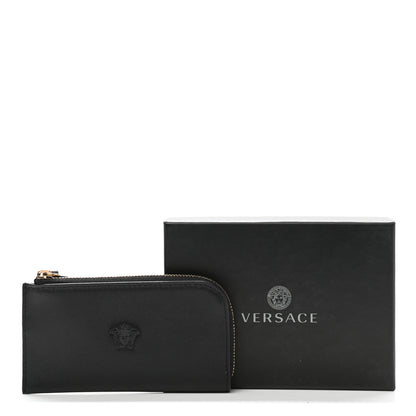 Versace Nappa La Medusa Zip Pouch Card Holder Black 7 of 7