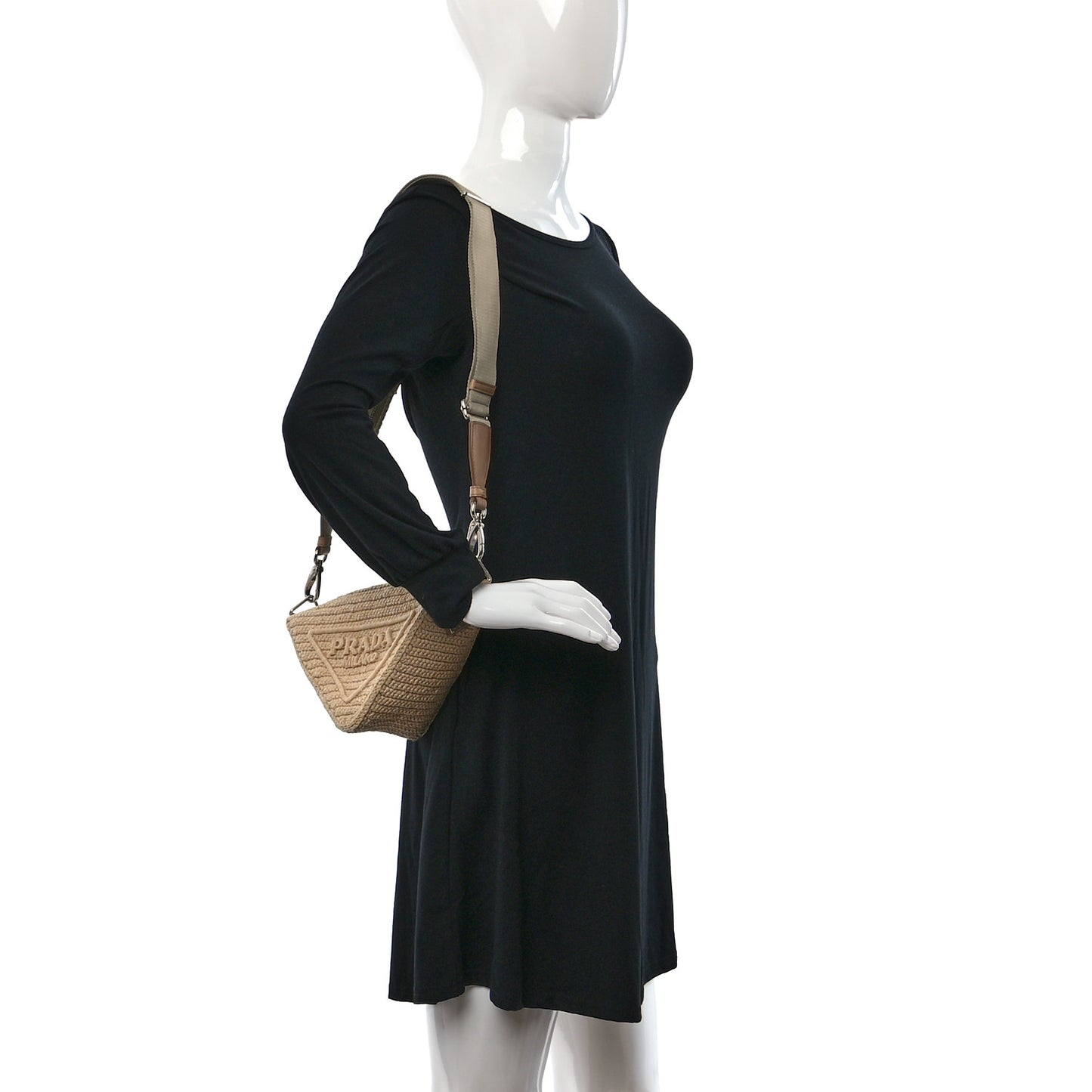 Yarn Raffia Effect Crochet Triangle Shoulder Bag Naturale