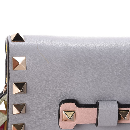 Valentino Garavani Nappa Watercolor Rockstud Wristlet Clutch Rose Green Yellow Sky 8 of 8