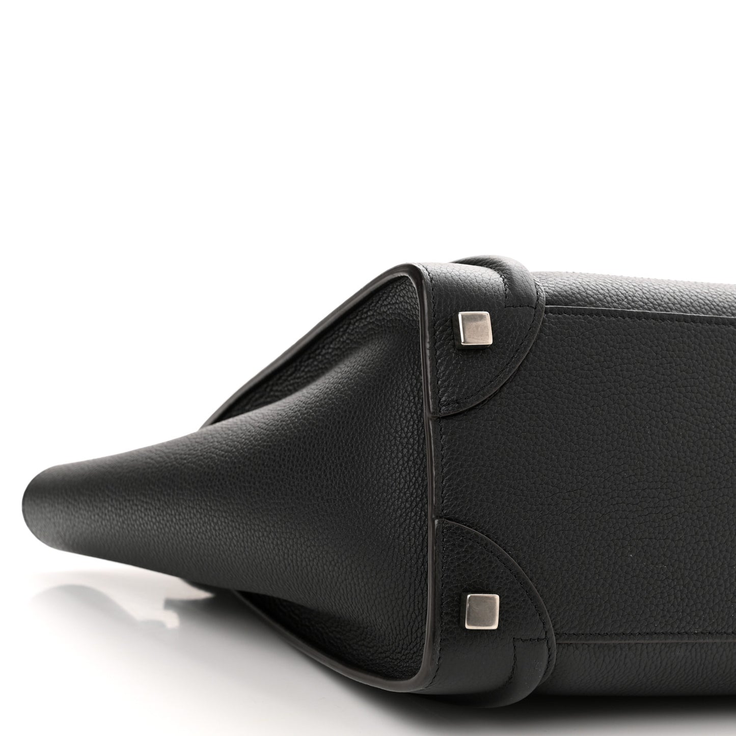 Drummed Calfskin Micro Luggage Black