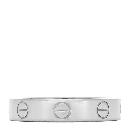 Cartier 18K White Gold 3.5mm LOVE Wedding Band Ring 50 5.25 2 of 8