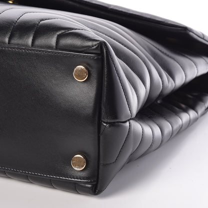 Saint Laurent Calfskin Y Quilted Monogram Large Loulou Chain Satchel Black 8 of 8
