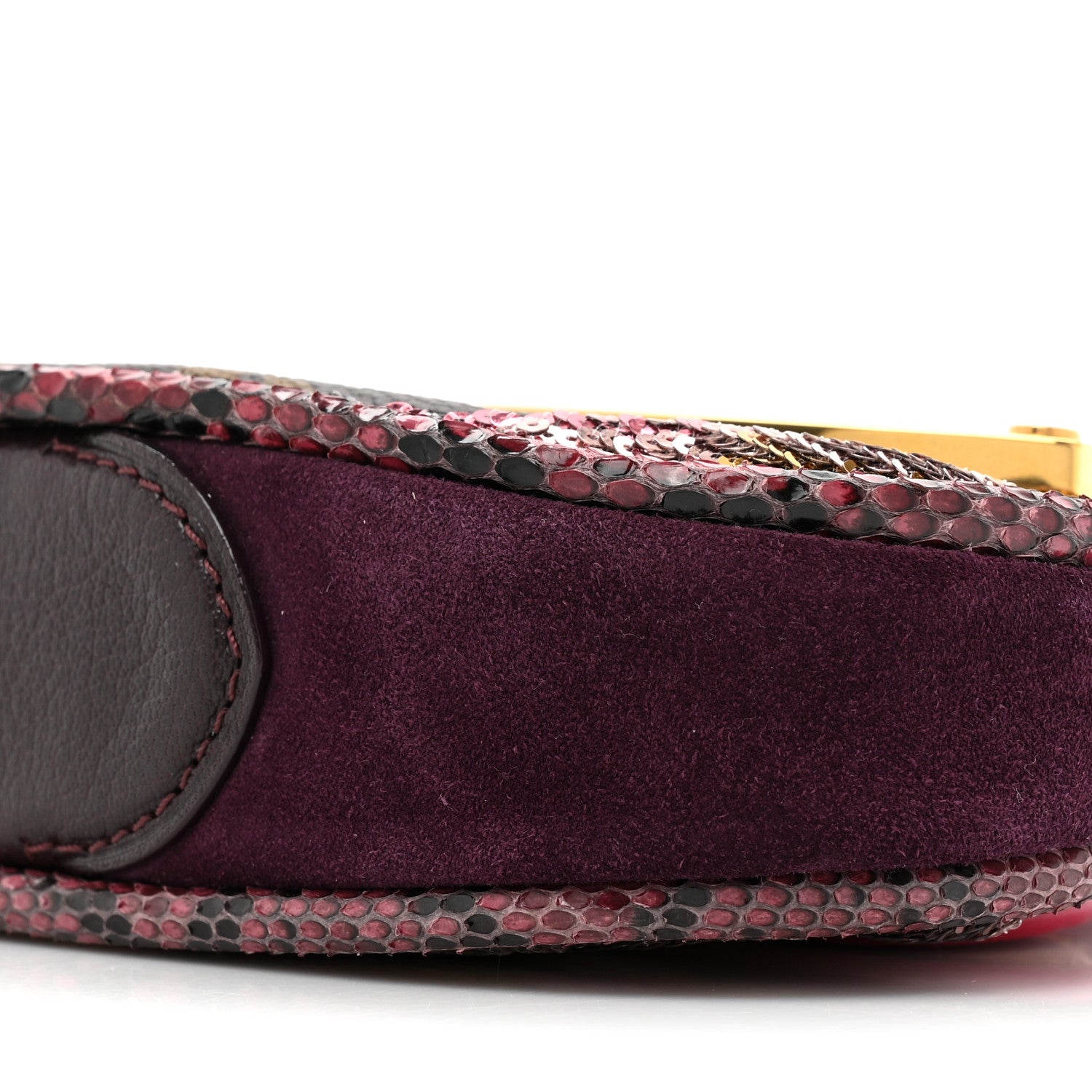 Louis Vuitton Monogram Sequins Savage Cub Clutch Rose 7 of 10