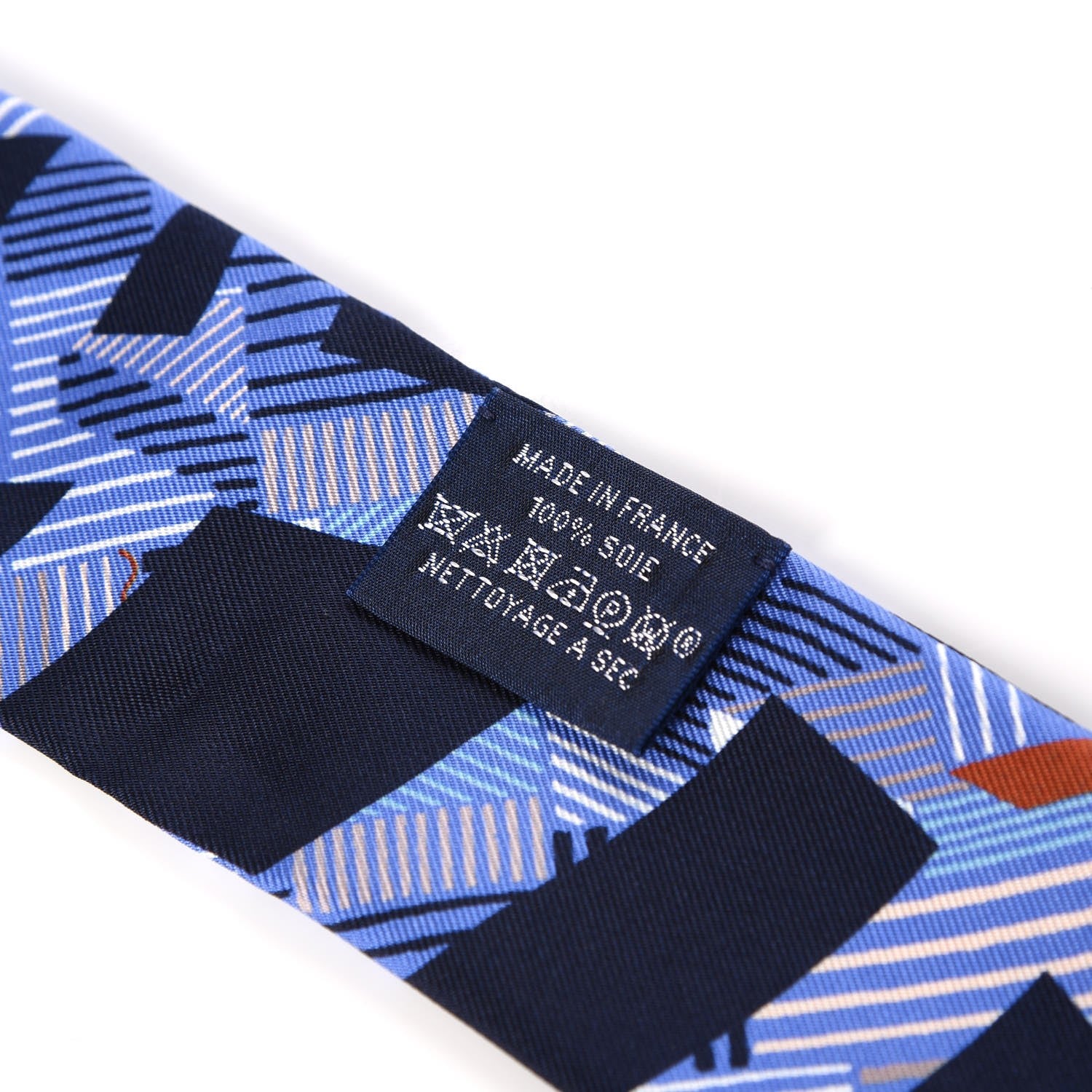 Hermes Silk Cavalcadour Morning Twilly Marine Tabac Blue Jean 4 of 4