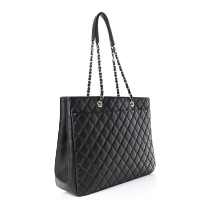 Chanel Calfskin Quilted Large Classic Shopping Tote Black 2 of 4