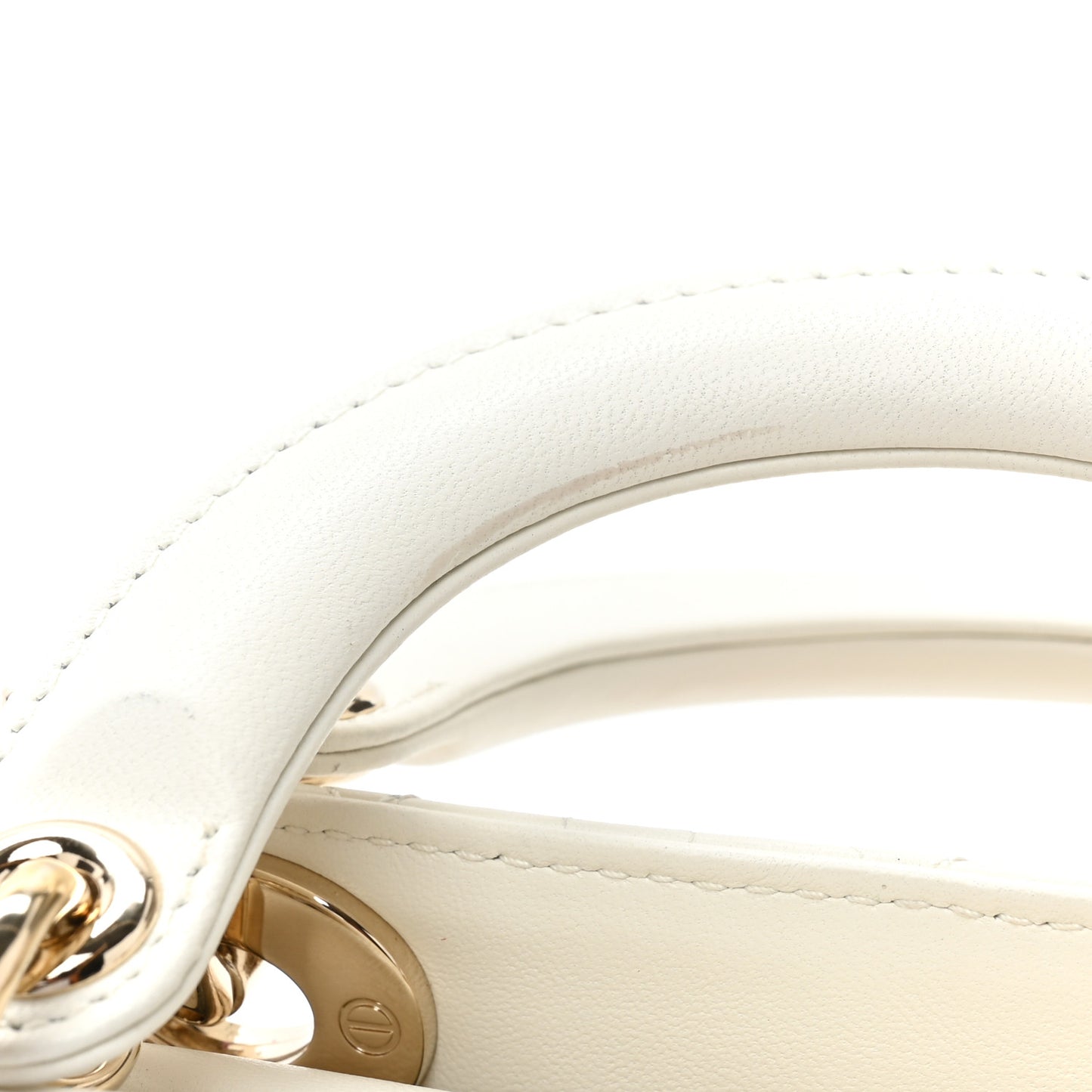 Lambskin Cannage Mini Lady Dior White