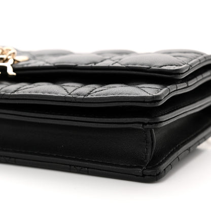 Christian Dior Lambskin Cannage Mini My Dior Top Handle Clutch Black 11 of 11