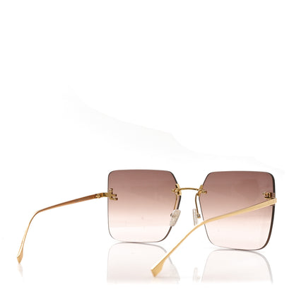 Fendi Metal Fendi First Crystal Sunglasses FE4082US Gold 4 of 7