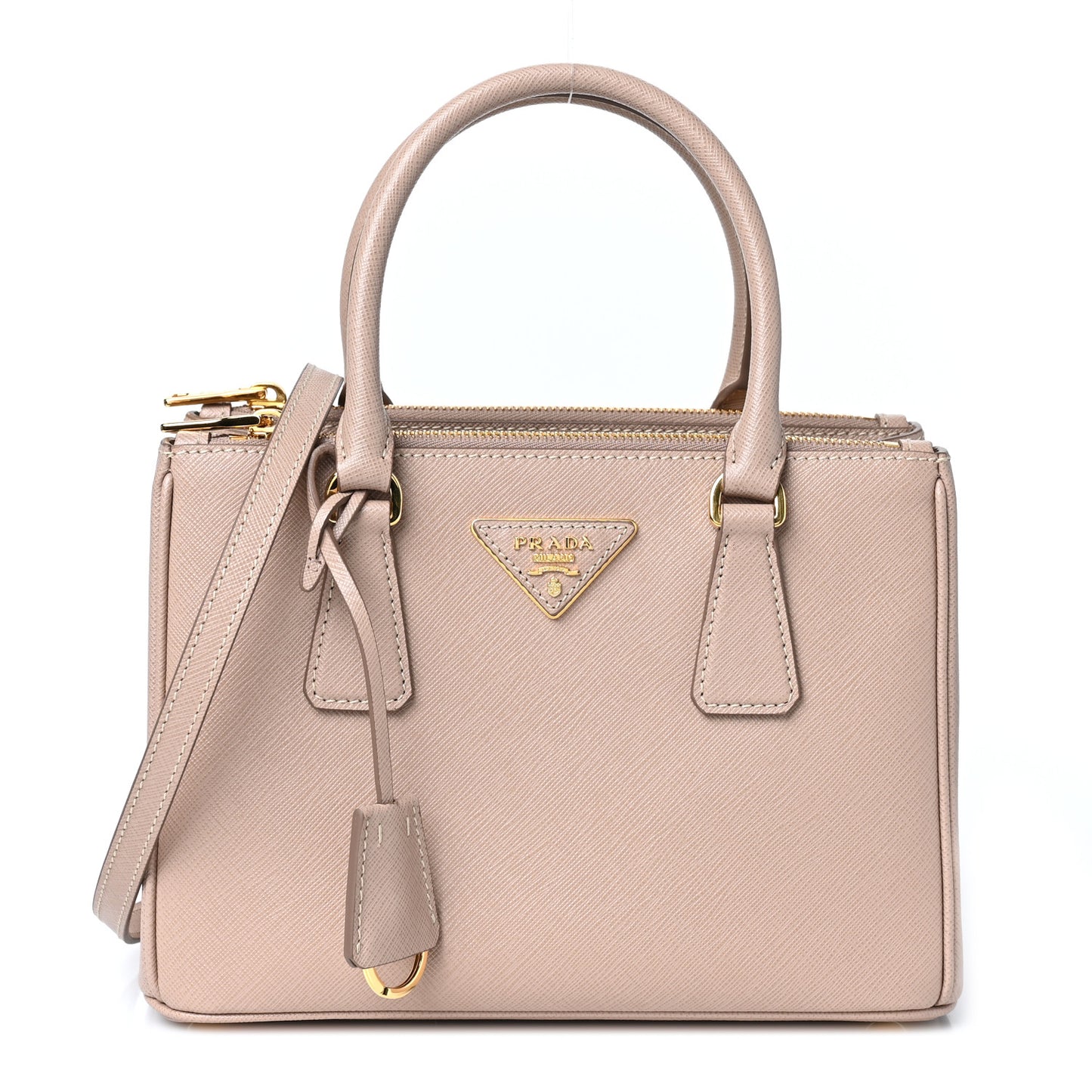Saffiano Small Galleria Double Zip Tote Cammeo