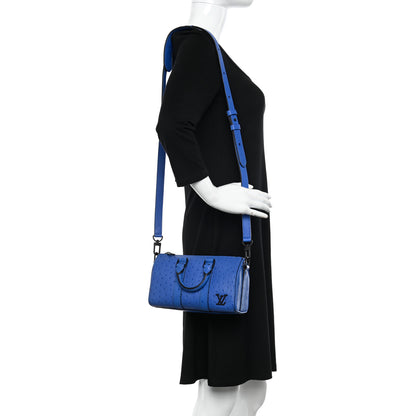Louis Vuitton Ostrich Keepall XS Blue 2 of 9
