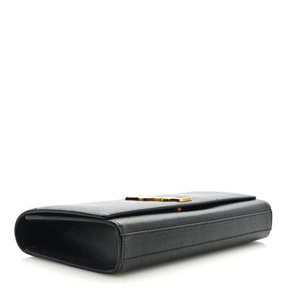 Saint Laurent Grain De Poudre Monogram Cassandre Clutch Black 4 of 6