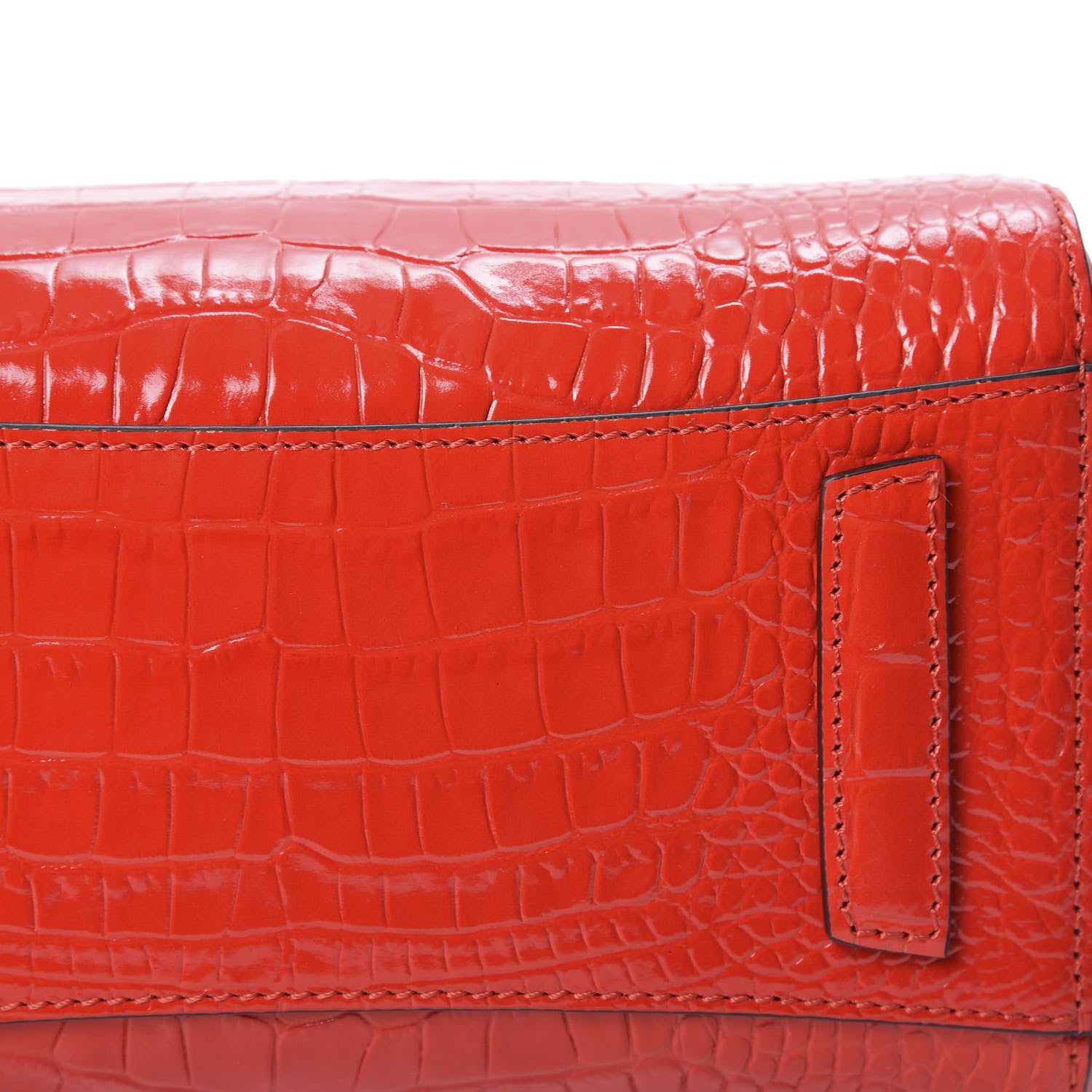 Givenchy Calfskin Crocodile Embossed Mini Antigona Red 8 of 11
