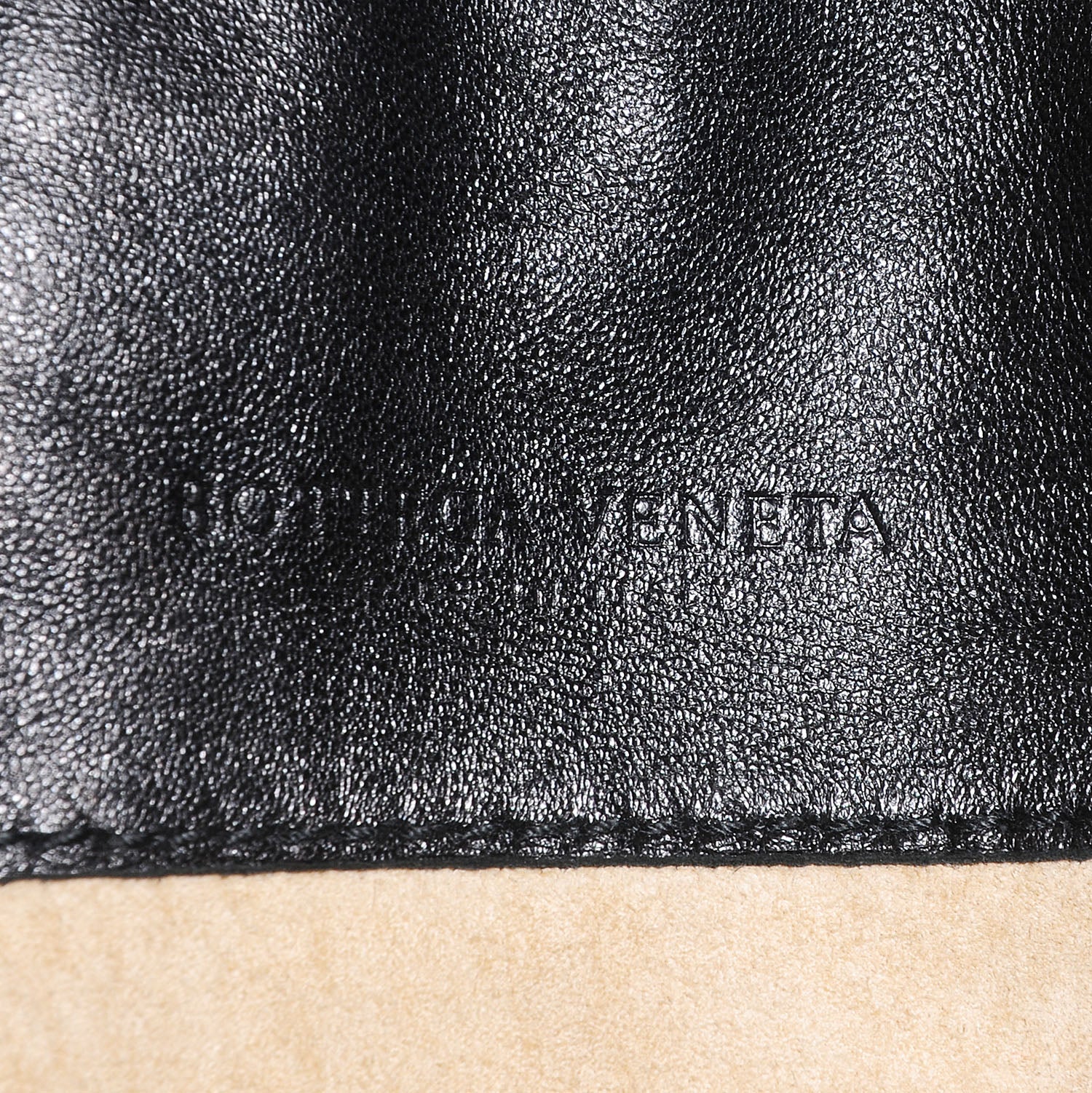 Bottega Veneta Waxed Leather Intrecciato Farfalle Draw-String Bag Nero Black 5 of 10