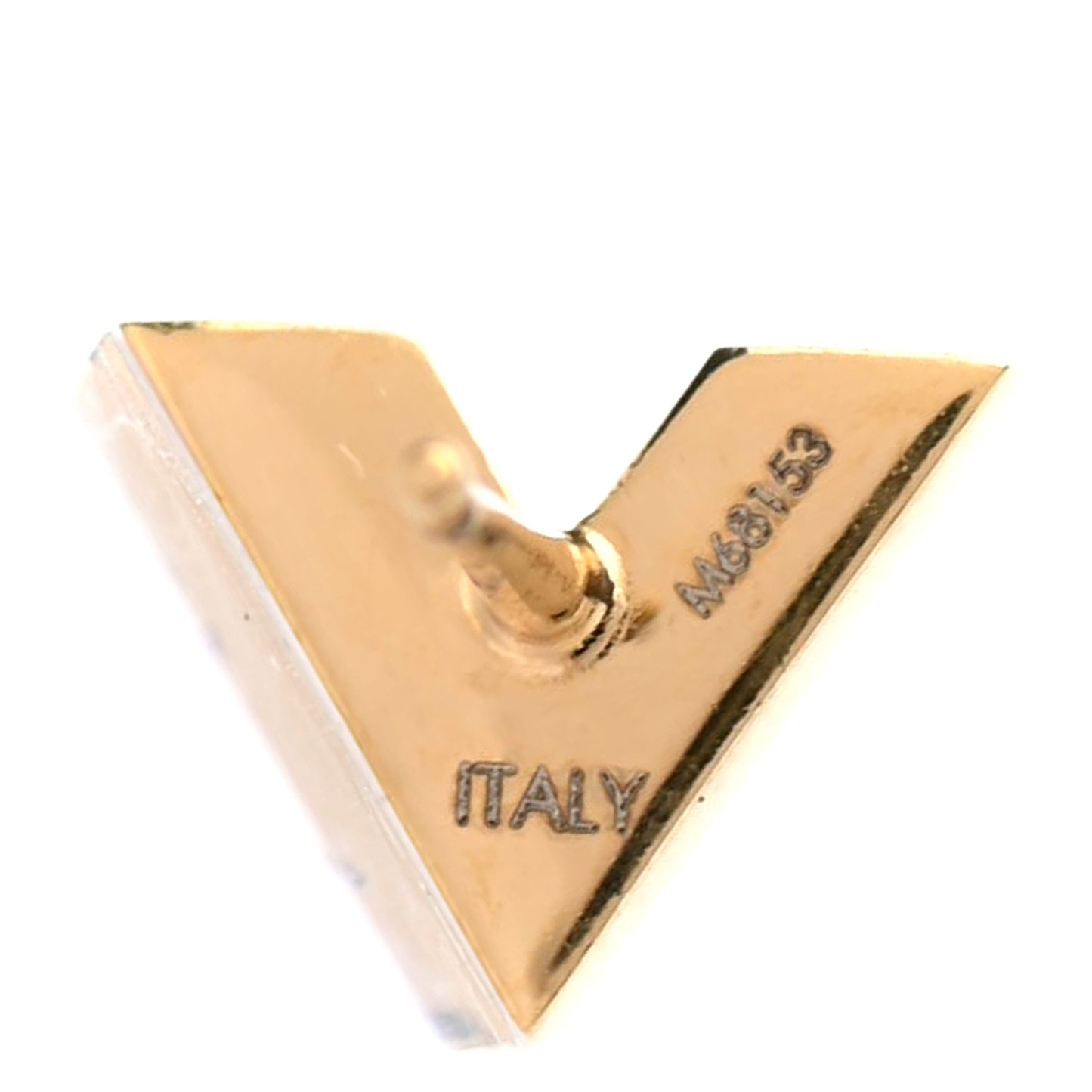Brass Essential V Stud Earrings Gold