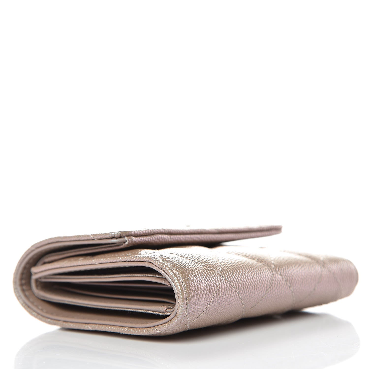 Chanel Iridescent Caviar Quilted Small Flap Wallet Beige 4 of 9