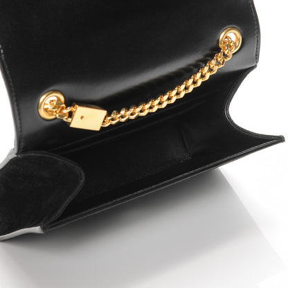 Saint Laurent Suede Small Classic Monogram Kate Tassel Satchel Black 5 of 7