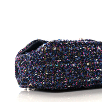 Chanel Tweed Quilted Mini Rectangular Flap Blue Purple Khaki Pink 7 of 8