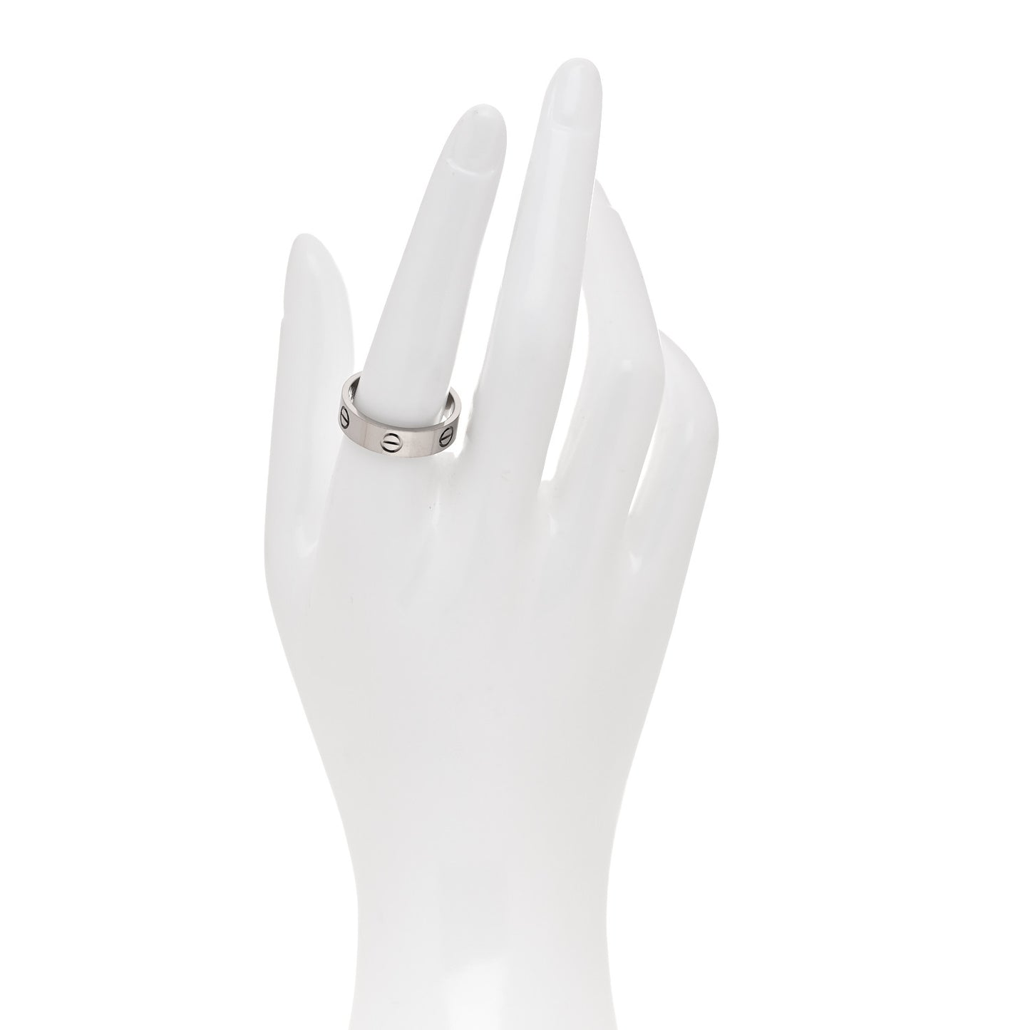 18K White Gold 5.5mm LOVE Ring 58 8.5