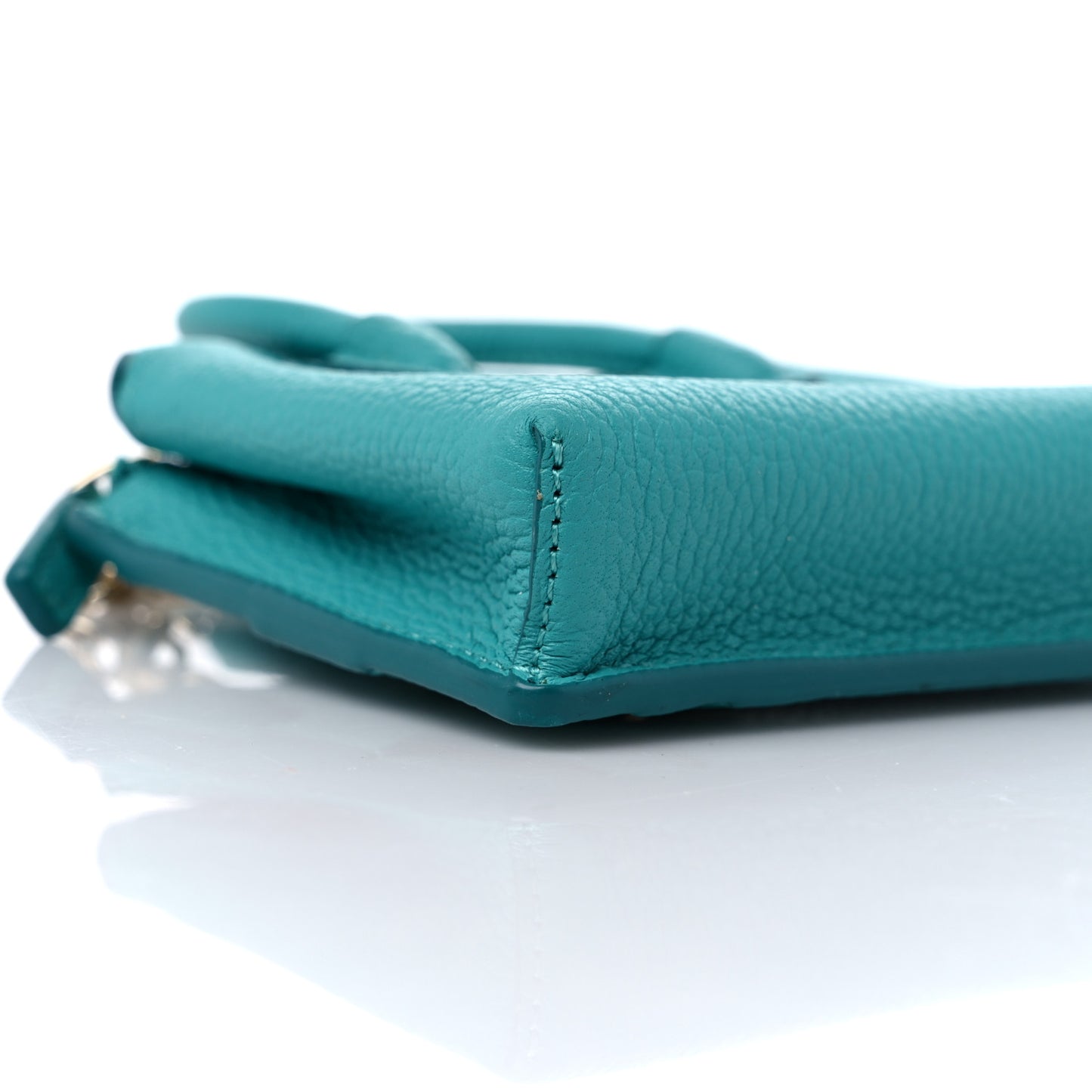 Calfskin Milla Wallet Charm Tile Blue